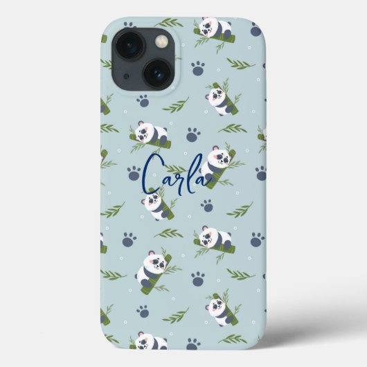 Coques Case-Mate iPhone Nom personnalisé du Motif Cute Panda (Verso)