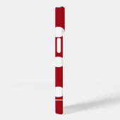Coques Case-Mate iPhone Nom personnalisé du Motif Polka Rouge Chic (Verso / Droite)