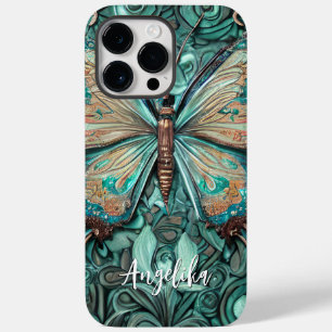Coque Pour Pour iPhone 14 Pro Max Nom personnalisé du papillon Turquoise tendance