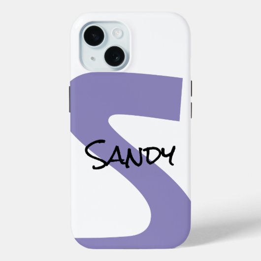 Coques Case-Mate iPhone Nom personnalisé écriture manuscrite violette mini (Verso)