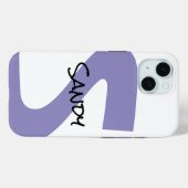Coques Case-Mate iPhone Nom personnalisé écriture manuscrite violette mini (Verso (horizontal))