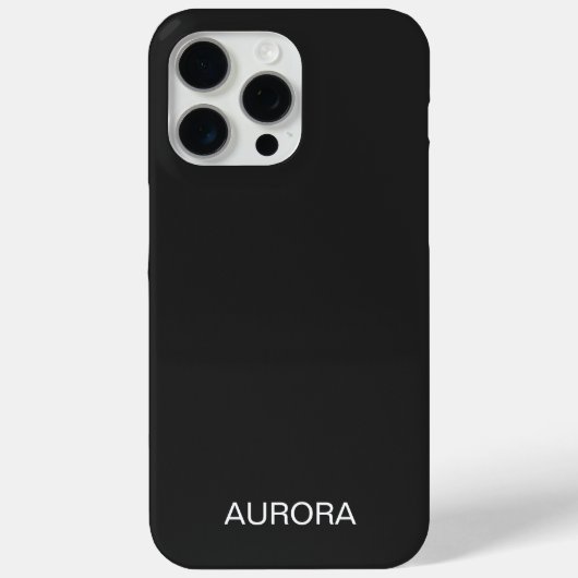 Coques Case-Mate iPhone Nom personnalisé Elegant Jet Black - (Verso)