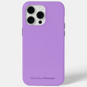 Coque iPhone 15 Pro Max Nom personnalisé Élégant Simple Lavande Purple