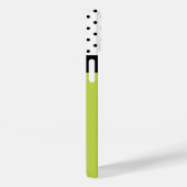 Coques Case-Mate iPhone Nom personnalisé élégant Vert, Blanc Noir Pois (Verso / Droite)