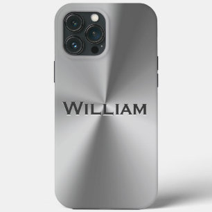 Case-Mate iPhone Case Nom personnalisé en métal brossé 