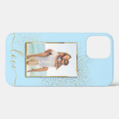 Coques Case-Mate iPhone Nom personnalisé encadré photo personnalisé (Verso (horizontal))