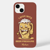 Coques Case-Mate iPhone Nom personnalisé et bière texte amusant (Verso)