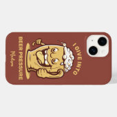 Coques Case-Mate iPhone Nom personnalisé et bière texte amusant (Verso (horizontal))