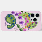 Coques Case-Mate iPhone Nom personnalisé et Inséparables mignons (Verso (horizontal))