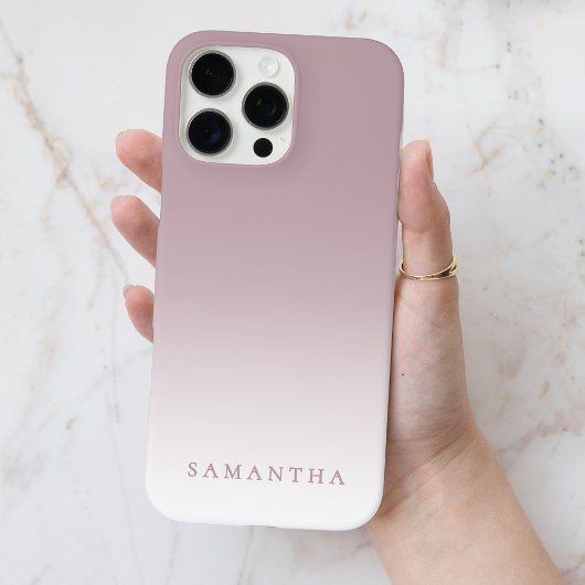 Coques Case-Mate iPhone Nom personnalisé féminin à gradient minimal modern