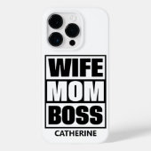Coques Case-Mate iPhone Nom personnalisé Femme - Maman - Patron (Verso)