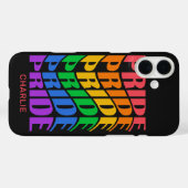 Coques Case-Mate iPhone Nom personnalisé Fierté (Verso (horizontal))