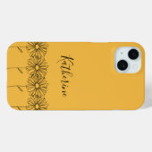Coques Case-Mate iPhone Nom personnalisé Fleur de naissance marguerite d'a (Verso (horizontal))
