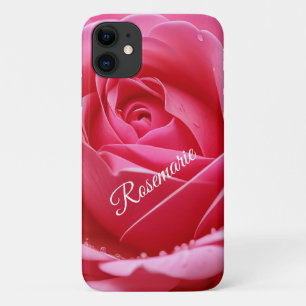 Case-Mate iPhone Case Nom personnalisé Fleur Rose élégant