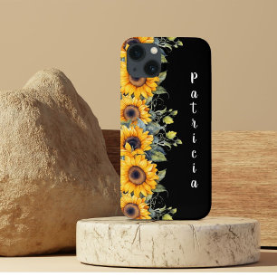 Case-Mate iPhone Case Nom personnalisé Fleurs de soleil modernes Jaune