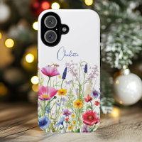 Nom personnalisé floral Fleur sauvage colorée