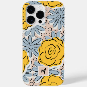Coque Pour Pour iPhone 14 Pro Max Nom personnalisé floral mou