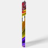 Coques Case-Mate iPhone Nom personnalisé Funky Liquide Vague Rouge Jaune (Verso / Droite)