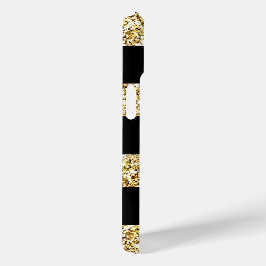 Coques Case-Mate iPhone Nom personnalisé Gold Parties scintillant Bandes n (Verso / Droite)