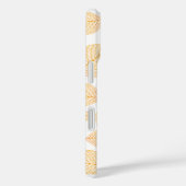 Coques Case-Mate iPhone Nom personnalisé Gold Skeleton Feuilles sur blanc (Verso / Droite)