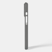 Coques Case-Mate iPhone Nom personnalisé gris couleur solide initial (Verso / Gauche)