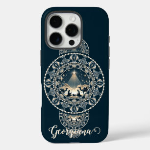 Coques iPhone 16 Pro Nom personnalisé Holy Star of Wonder Ornamental Ma