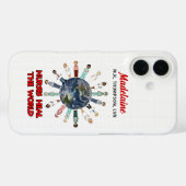 Coques Case-Mate iPhone Nom personnalisé Infirmières guérir le monde (Verso (horizontal))