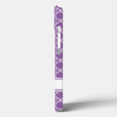 Coques Case-Mate iPhone Nom personnalisé iPad Purple Quatrefoil Motif (Verso / Gauche)