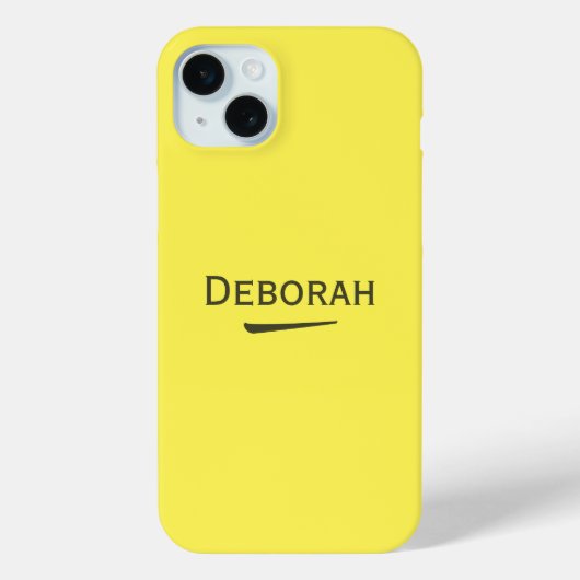 Coques Case-Mate iPhone Nom Personnalisé Jaune (Verso)