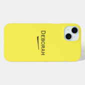 Coques Case-Mate iPhone Nom Personnalisé Jaune (Verso (horizontal))
