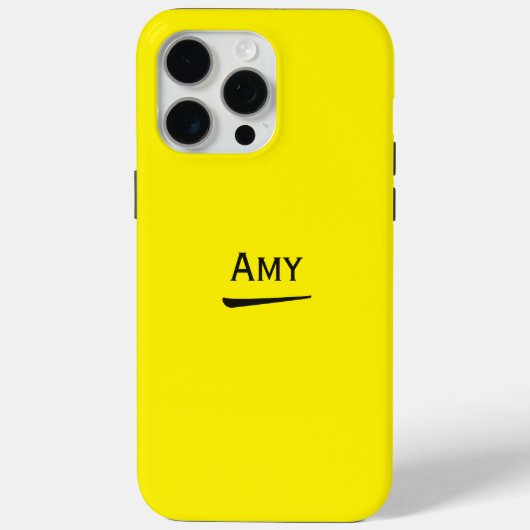 Coques Case-Mate iPhone Nom Personnalisé Jaune clair (Verso)