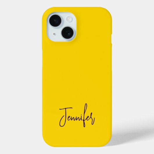 Coques Case-Mate iPhone Nom personnalisé jaune de texte pourpre (Verso)