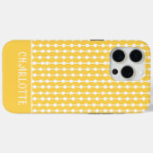 Coques Case-Mate iPhone Nom Personnalisé Jaune Elégant Moderne (Verso (horizontal))