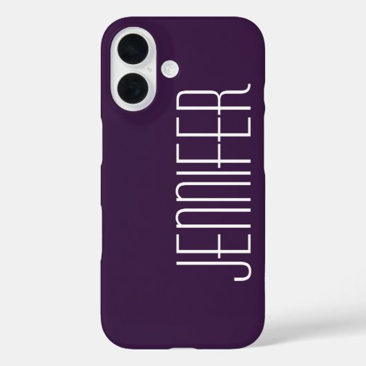 Coques Case-Mate iPhone Nom personnalisé Jumbo bleu foncé, personnalisé (Verso)