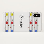 Coques Case-Mate iPhone Nom personnalisé Ladybugs Music Notes iPhone X Coq (Dos (Horizontal))