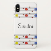 Coques Case-Mate iPhone Nom personnalisé Ladybugs Music Notes iPhone X Coq (Dos)