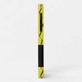 Coques Case-Mate iPhone Nom personnalisé lignes ondulées sur jaune (Dos/Gauche)