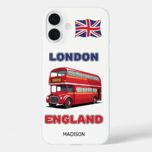 Coques iPhone 16 Plus Nom personnalisé Londres Angleterre