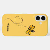 Coques Case-Mate iPhone Nom personnalisé Love Bee (Verso (horizontal))
