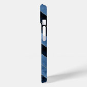Coques Case-Mate iPhone Nom personnalisé Marine Blue and Gold Herringbone  (Verso / Gauche)