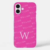 Coques Case-Mate iPhone Nom personnalisé, modèle simple Monogramme (Verso)