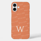 Coques Case-Mate iPhone Nom personnalisé, modèle simple Monogramme (Verso)