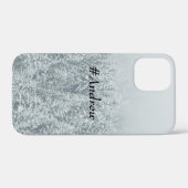 Coques Case-Mate iPhone Nom personnalisé Moderne chic vinter arbres gris (Verso (horizontal))