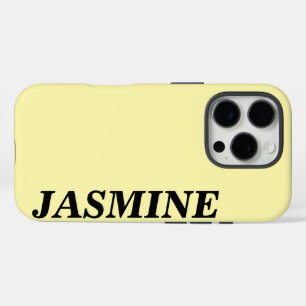 COQUES iPhone 16 PRO NOM PERSONNALISÉ MODERNE ET ÉLÉGANT COULEUR JAUNE 