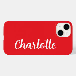 Coque Pour iPhone 14 Nom personnalisé Moderne Minimaliste Classique Rou