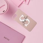 Case-Mate iPhone Case Nom personnalisé moderne Monogramme<br><div class="desc">Nom personnalisé moderne Monogramme</div>