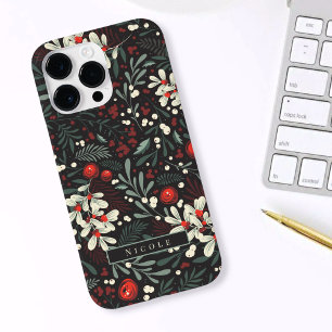 Coque Pour Pour iPhone 14 Pro Max Nom personnalisé Moderne Moody Floral Botanique