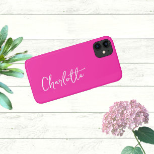 Case-Mate iPhone Case Nom personnalisé moderne rose chaud