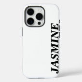 COQUES Case-Mate iPhone NOM PERSONNALISÉ MODERNE SOLIDE COULEUR BLANCHE (Verso)