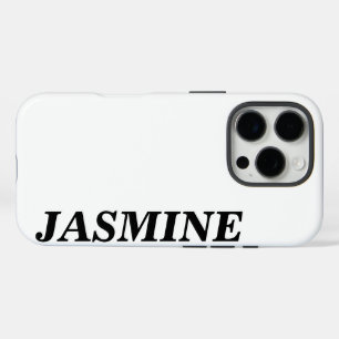 COQUES iPhone 16 PRO NOM PERSONNALISÉ MODERNE SOLIDE COULEUR BLANCHE